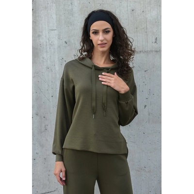 KHAKI mikina s kapucí Vero Moda