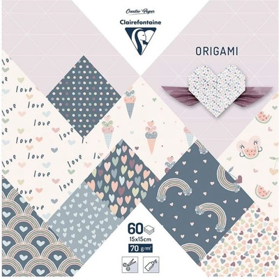 D.A. Papíry na origami 15x15cm (60ks) shabby chic styl