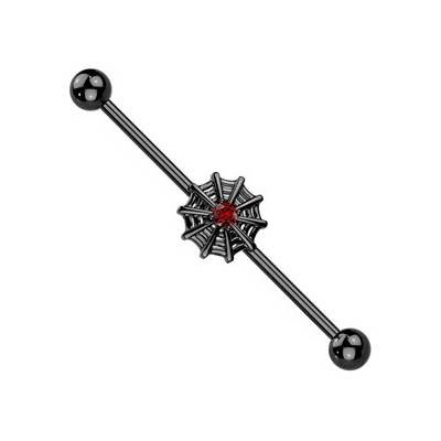 Šperky4U Industrial piercing pavučina ID01053
