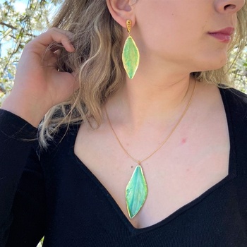 Meganflo Лале в златно и зелено - комплект