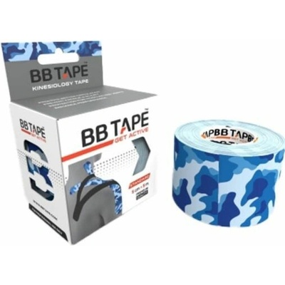 BB Tape Kineziologická páska kamuflážová modrá 5 cm x 5 m