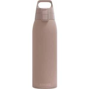 SIGG - Insulated drinking bottle - Thermos bottle Shield Therm One Dusk carbonated drinks - Leak-proof - Dishwasher safe - BPA-free - 90% recycled stainless steel - Warm gray - 1L - 6021.50
