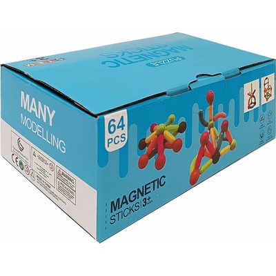 Bavytoy Magnetická stavebnica 64 ks BV0752