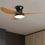 Brilagi LED регулируем таванен вентилатор 30W 230V 3000-6500K черно/кафяв + DO (BG1610)