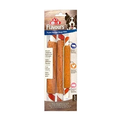 8 in 1 Pet Products GmbH Pochoutka 8in1 Triple Flavour Mega Ribs 140 g