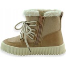 Wojtyłko dívčí zateplené zimní boty kozačky 4Z26102 béžové