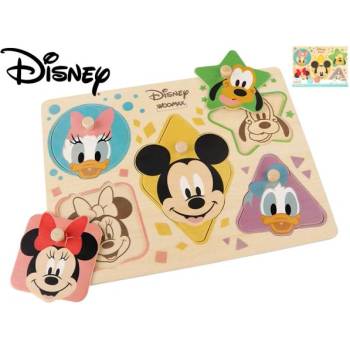 Mikro Дървен пъзел Disney 30x22см 24м + 6 части