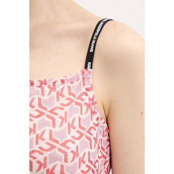 Karl Lagerfeld Jeans Рокля Karl Lagerfeld Jeans в розово дълга разкроена A2W13029 (A2W13029)