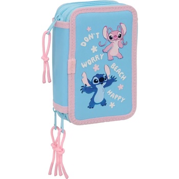 SAFTA Несесер със съдържание и с 3 ципa Stitch