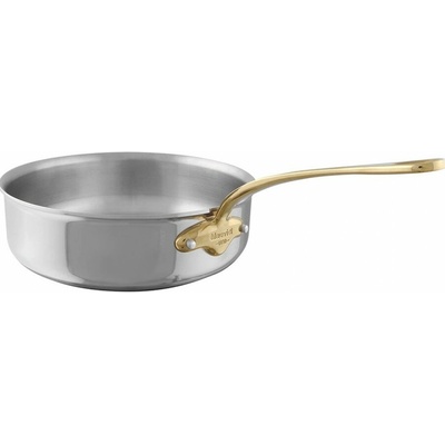 Mauviel Nerezová pánev na soté s bronzovou rukojetí M’Cook B, 24 cm / 3,2 l 351124
