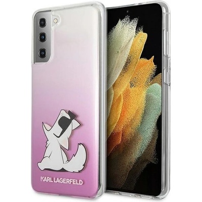 Púzdro Karl Lagerfeld S21+ G996 hardcase Choupette Fun ružové