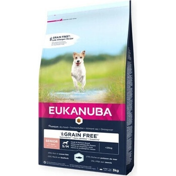 Eukanuba Grain Free Senior Small/medium ocean fish 3 kg