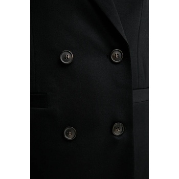 APC Вълнено сако A. P. C. veste lucy в черно с двуредно закопчаване с изчистен дизайн WOAPO. F03212 (WOAPO.F03212)