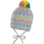 Sterntaler Плетена шапка с пискюл Sterntaler - 49 cm, 12-18 месеца, сива (4701607-542) - baby