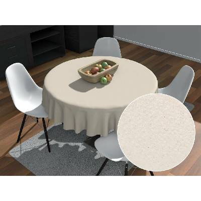 Biante bavlna kulatý ubrus Moni MO-037 Světle režný Ø 130cm
