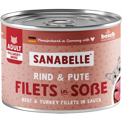 Bosch Cat Sanabelle Wet Food with Beef & Turkey 180 g
