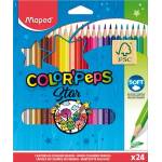 Maped Комплект цветни моливи, триъгълни, MAPED "ColorPeps Star", 24 различни цвята 183224FC (183224FC)