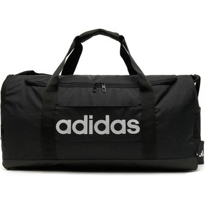 adidas Linear Duffel M black/black/white Čierna 40 L