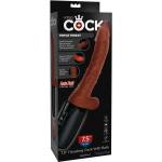 Pipedream King Cock Plus - Triple Threat 7,5" Thrusting Cock with Balls brown