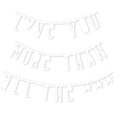 A little lovely company Декоративни знамена / букви Бяло (GALEWH04)