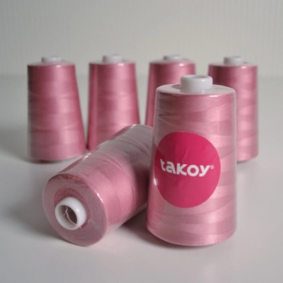 Takoy Overlock / coverlock polyesterová niť TKY 5000 farba staroružová