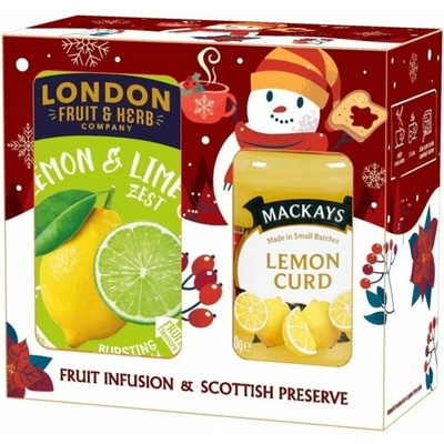 Mackay's London Citrón a limetka a citrónový krém vánoční 340g