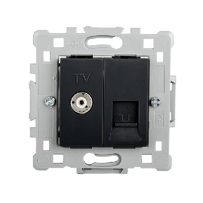 КОНТАКТ tv(ЖЕНСКИ)+rj45 ЧЕРЕН el1645 splendor (1645)