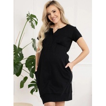 Materská nočná košeľa Sunny Black