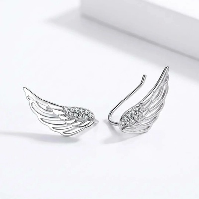 Elanis Jewel Stříbrné náušnice Charming Angel Wings EJ00554