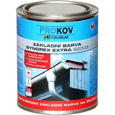 Colorlak SYNOREX EXTRA S2003 základní barva na železo a lehké kovy 0,6L šedá