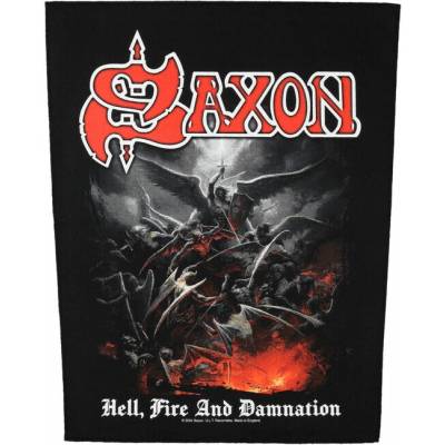 velká nášivka SAXON - HELL, FIRE AND DAMNATION - RAZAMATAZ - BP1296