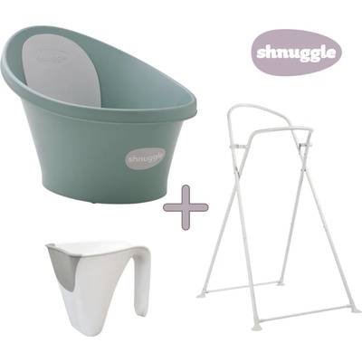 shnuggle Супер ОФЕРТА - Shnuggle Вана с ЦВЯТ ПО ИЗБОР + Стойка + кана за къпане Shnuggle Washy (SBP-EUC-EUR+SHN-BST-STRP+SHN-WASH-JEUC)