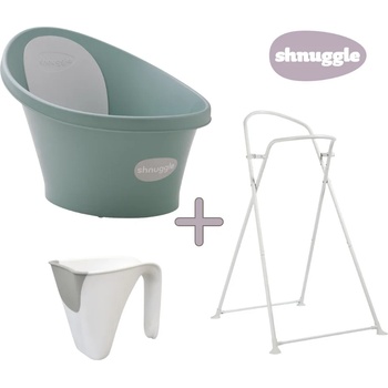 shnuggle Супер ОФЕРТА - Shnuggle Вана с ЦВЯТ ПО ИЗБОР + Стойка + кана за къпане Shnuggle Washy (SBP-EUC-EUR+SHN-BST-STRP+SHN-WASH-JEUC)