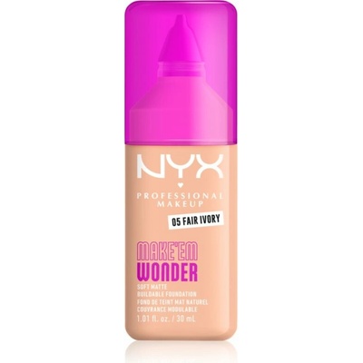 NYX Professional Makeup Make ‘Em Wonder ľahký zmatňujúci make-up 05 Fair Ivory 30 ml