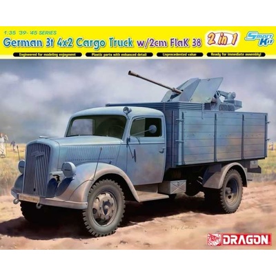 Dragon German Cargo Truck 3t 4x2 w/ FlaK 38 1:35