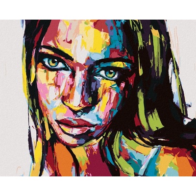 zuty Malování podle čísel Portrét barevná žena III 80 x 100 cm vypnuté plátno na rám 8596530058274