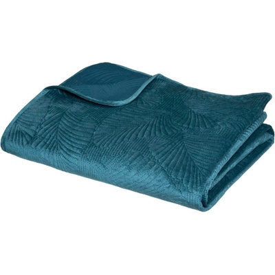 Atmosphera Přehoz na postel, modrý, polyester, 240 x 260 cm mořská modrá