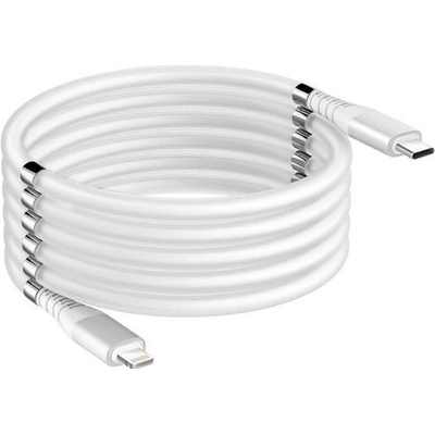 Stablecam 1DJ2039 Magnetický samonavíjací USB nabíjací (Type-C to Lightning), 180cm