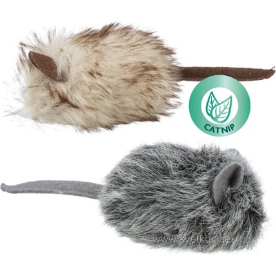 Trixie Myška chlupatá s catnipem, 9cm