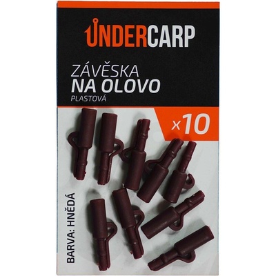 UnderCarp závesky Safety Lead Clip plastové - hnedá 10 ks