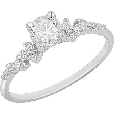 Eppi Zásnubní prsten s výběrem písmene a lab grown diamanty Carina RE50137