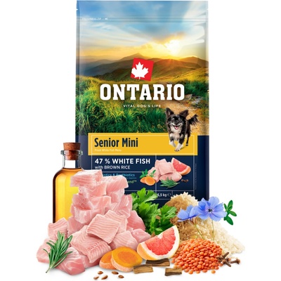 Ontario Senior Mini Fish & Brown Rice 6,5 kg
