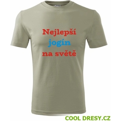 Tričko nejlepší jogín na světě dárek pro jogína grafitové