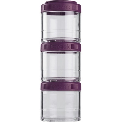 Blender bottle GoStak Power Tower | Различни цветове [3 x 100 мл] Пурпурно