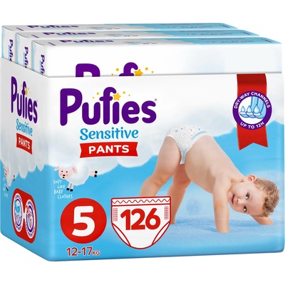 pufies Пелени гащи Pufies Pants Sensitive 5, 126 броя (3800024035265)