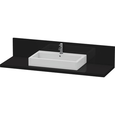 Duravit Delos doska pod umývadlo so zástenou 80 x 56 cm čierna D DL 040C.40