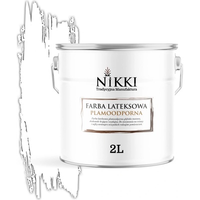 NIKKI Latexová farba odolná voči škvrnám 2 l snehovo biela hĺbkový mat