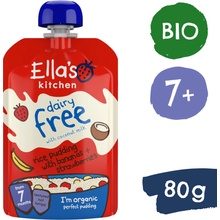 Ella's Kitchen BIO Nemliečny ryžový nákyp s banánmi a jahodami (80 g)