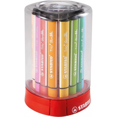 STABILO Комплект флумастери, Stabilo, Trio Scribbi ST368/12-01, 12 цвята (ST368/12-01)