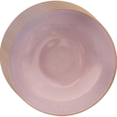 Orion Súprava keramických hlbokých tanierov Glaze ružová 20,5 cm 6 ks